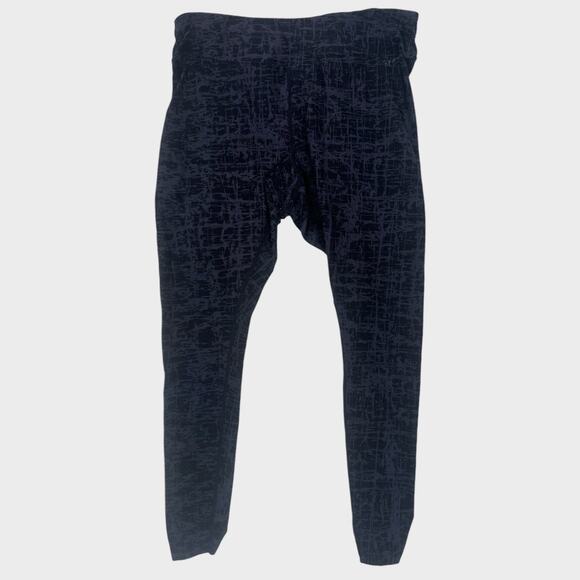 Calvin Klein Performance Quick Dry Leggings 0X Black Gray Print - Picture 1 of 5